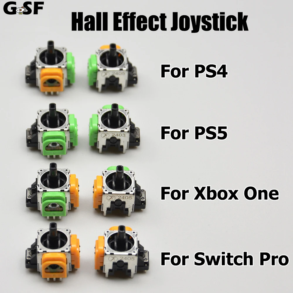 GSF 1Set For Ps5 Game Controller Hall Effect Joystick Module 3D Button Stick Replacement