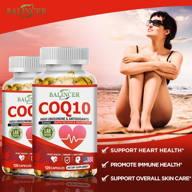 Coenzima Q-10 - Antiossidante naturale per la salute cardiovascolare Aiuta a potenziare l'uscita di energia cellulare e il sistema immunitario