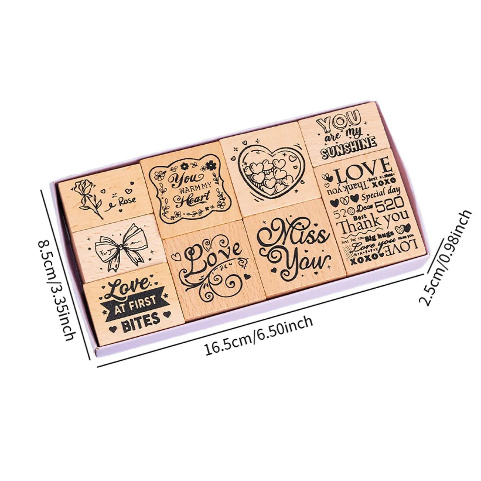 Holzstempel Valentinstagstempel für Handbücher Umschläge Scrapbooking