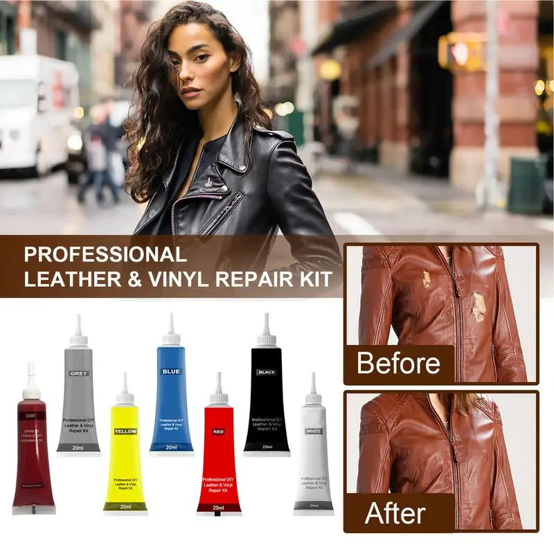 20g Leather Repair Gel Car Seat Sofa Holes Scratch Complementary Refurbishing Cream White/Black/Gray/Wine Red Leather Care Cream