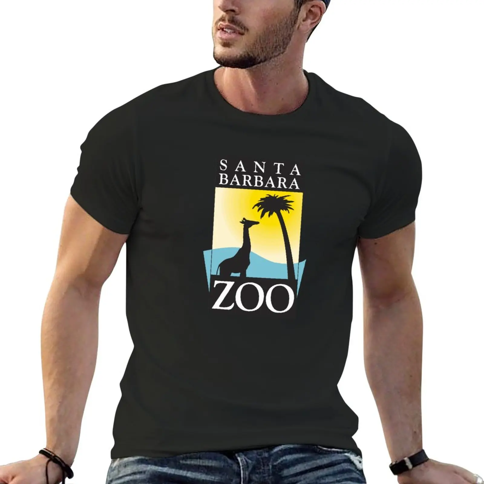 Santa Barbara Zoo Logo Design1 T-Shirt graphics t shirt funny t shirts T-shirt short oversized t shirt men clothings