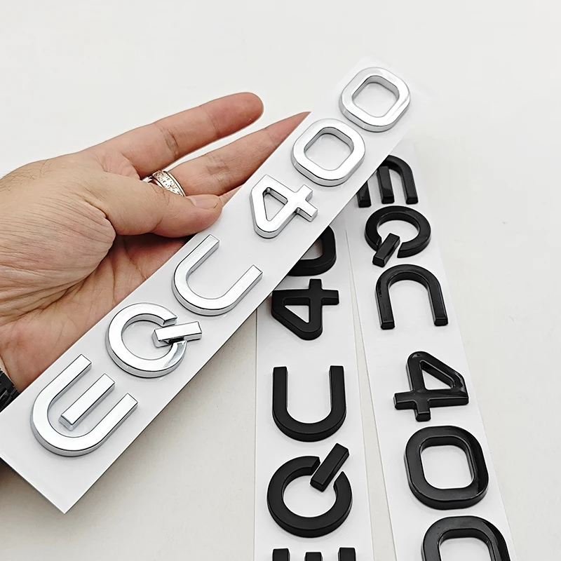 NEW Energy Car ABS Sticker Logo EQC400 Rear Trunk Badge Sticker Emblem Decals For Mercedes Benz EQC Class EQC 400 Accessories