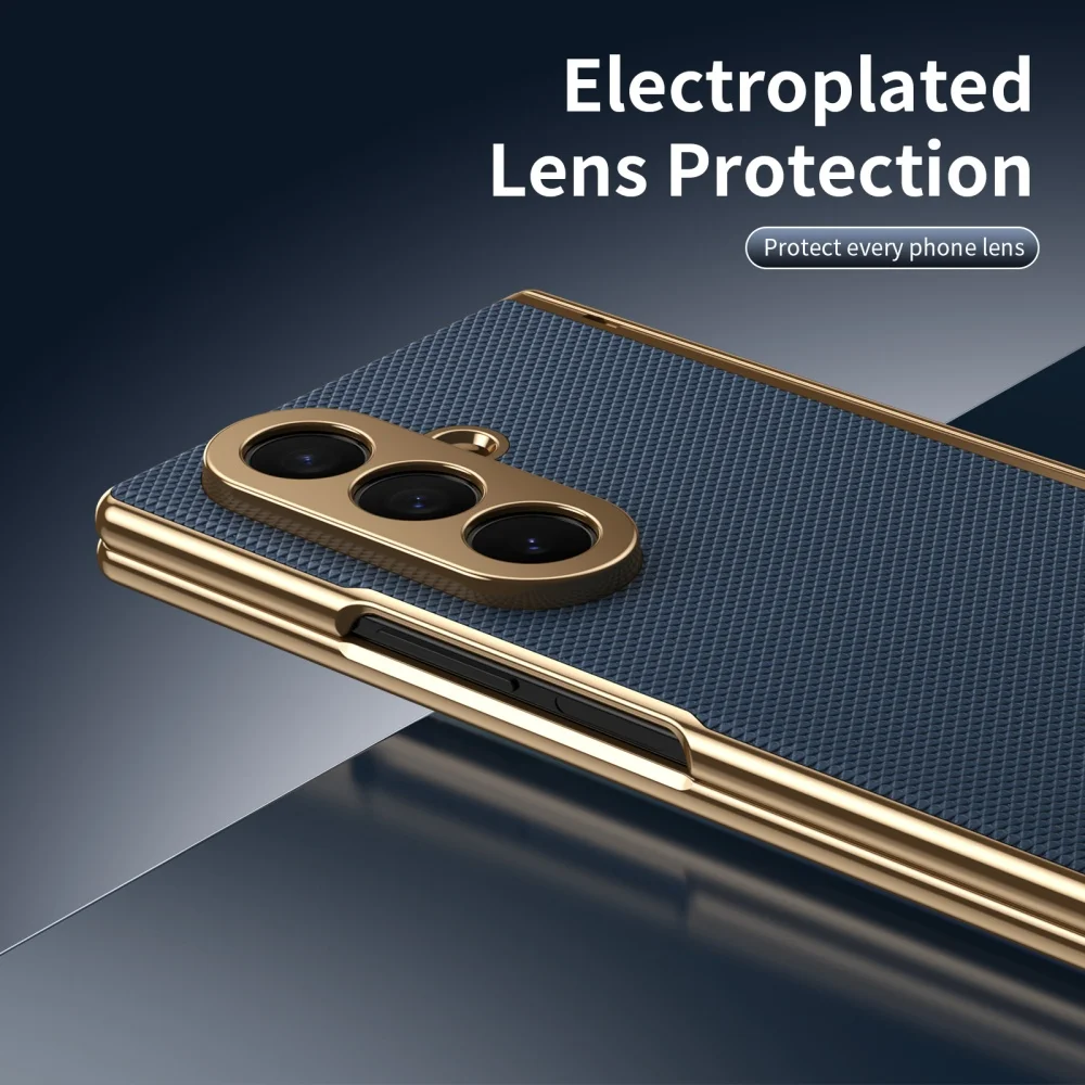 Matte Business-Frontfolie mit Kamera-Schutz und Lederhülle für Samsung Galaxy Z Fold 8 7 6 5 4 ZFold8 Scharnierabdeckung – Detail 9