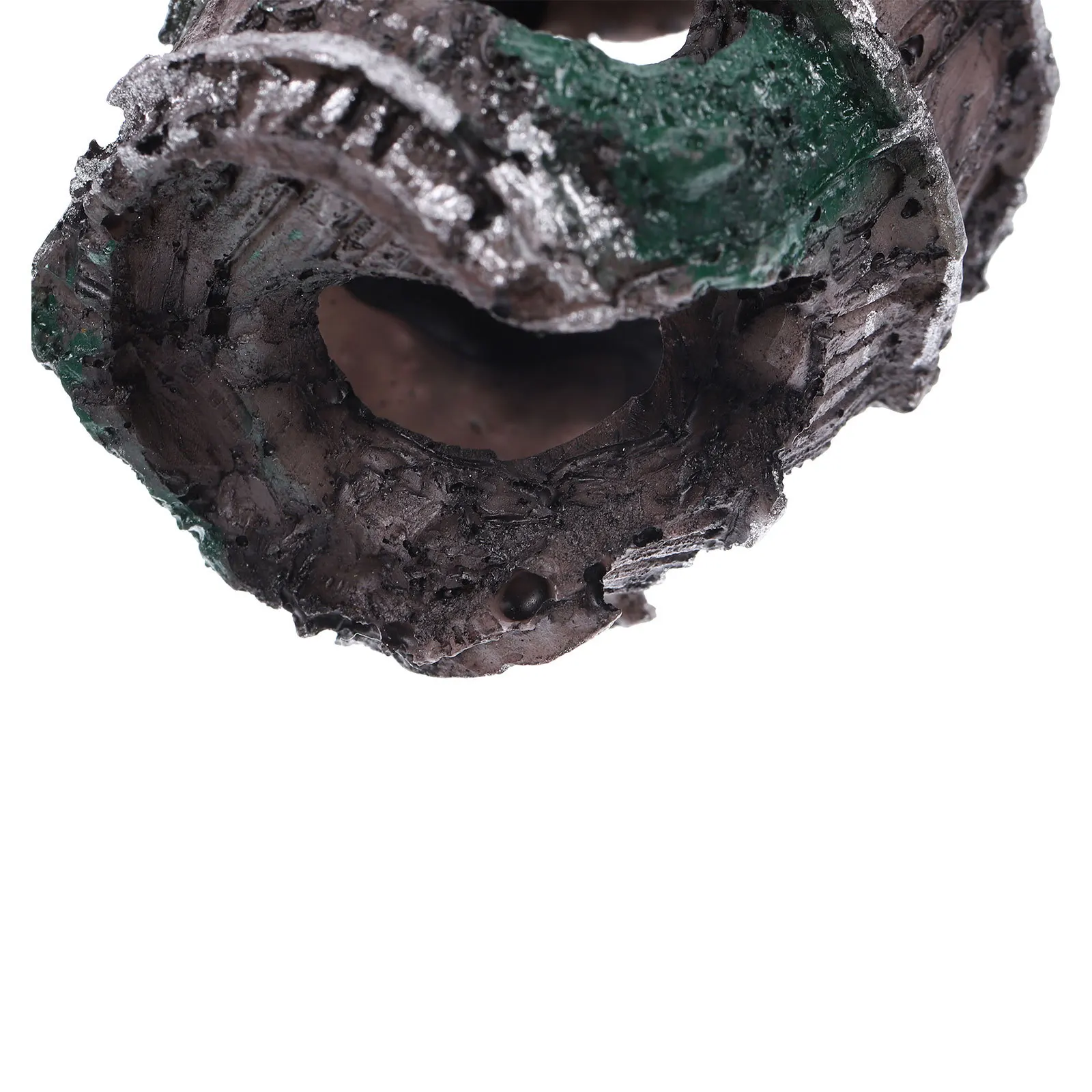 

Aquarium Fish Tank Ornament Iron Grey Resin Cave Design Fish Shrimp Through Underwater Landscape Decoration