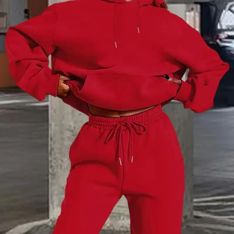 American retro women's clothing solid color hoodie top autumn and winter new men's and women's coats street wear