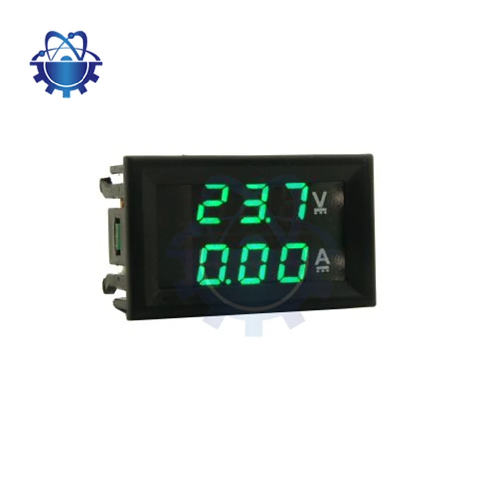 1-5PCS/ Set DC 100V 10A Mini Digital Voltmeter Ammeter 4 Bit 5 Wires Voltage Current Meter Tester Blue Red Dual LED Display