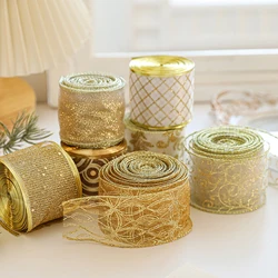 Christmas Decoration Ribbon Silk Ribbon Christmas Gift Tie Gift Box Tie Festive Atmosphere Decoration Supplies Ribbon Wrapping