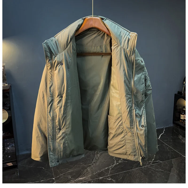 سترة شتوية عصرية للرجال ملابس رجالية غير رسمية مقاومة للدفء والبرد 2025 ملابس جديدة سميكة بطة أسفل مقاومة للبرد #1