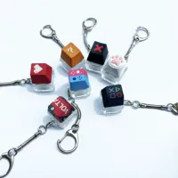 Keyboard Key Toy Party Stress Relief DIY Fidget Button Keycap Fidget Keychain Keyboard Keychain Toys Finger Keyboard