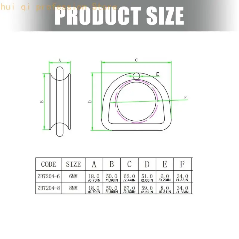 Terrassen-Sonnensegel-Hardware, Edelstahl-Kausch-Eck-D-Ringe, 2-teiliges Set für Außenabdeckungsverbindungen, verwenden Sie H8WE – Detail 6