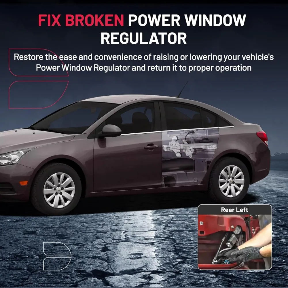 751-966 منظم نوافذ الطاقة مع محرك أمامي يسار لـ 2010 2011 2012 2013 2014 2015 كاديلاك SRX, 2011 Saab 9-4X