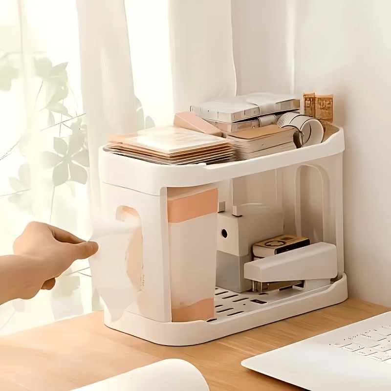 Desktop 2‑Tier Kitchen Spice Organizer Shelf, Multi‑Functional Open‑Design Countertop Storage Rack