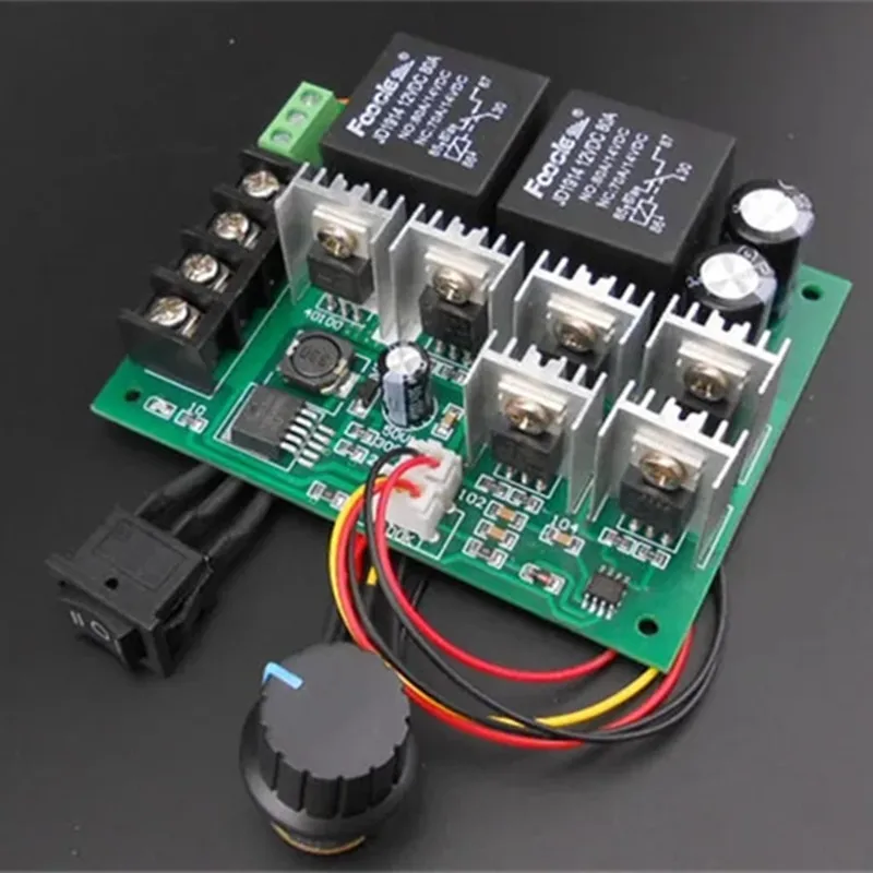 DC10-50V 40A PWM Electron Speed Regulator 25KHZ 12V 24V 36V48V DC Brush Motor Controller With Positive Inversion Function Switch