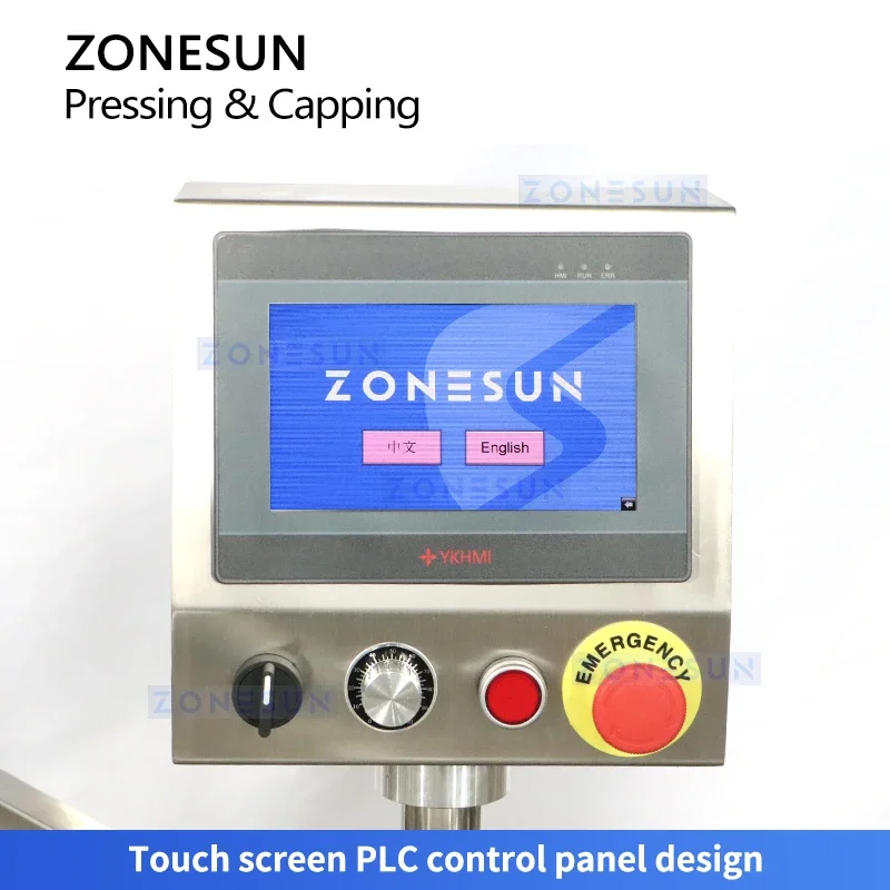 Zonesun Máquina tampadora automática de garrafas, equipamento de tampagem de parafuso, vedação de tampa ZS-XG16X