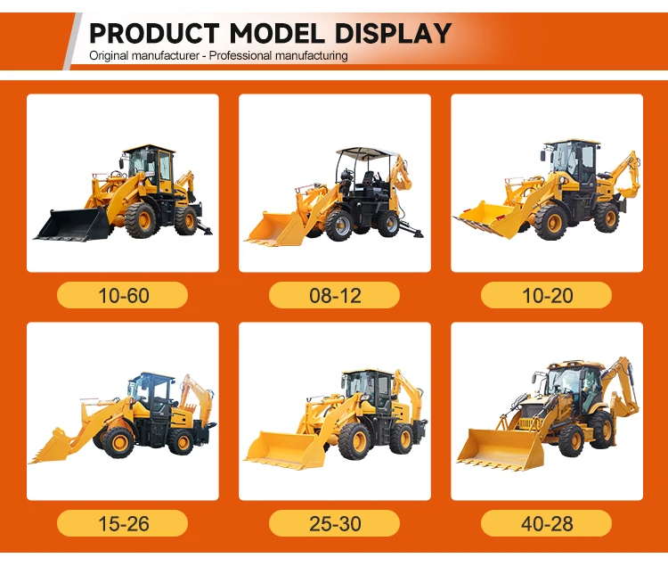 Diesel-Baggerlader 4WD Hydraulischer Radbagger Kompaktlader für Landwirtschaft, Bau und Erdbewegung, kundenspezifisch anpassbar – Detail 7