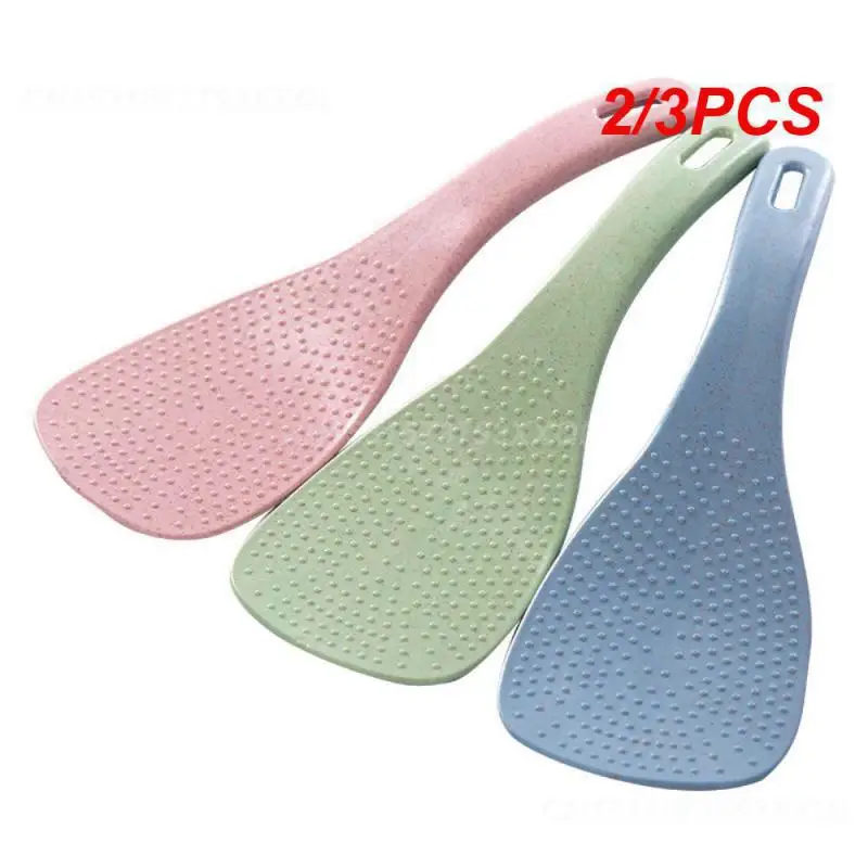 

2/3PCS Rice Cooker Spoon Plastic Non-stick Wholesale Rice Shovel Rice Spoon Handle Kitchen Rices Serving Spoons Kitchen Tools