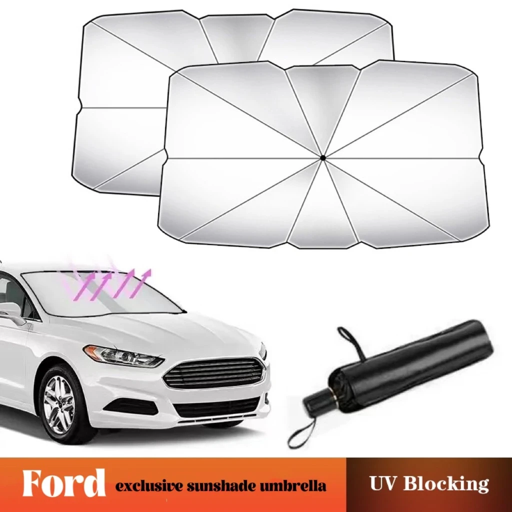 Parasol de coche para parabrisas Ford, Parasol delantero plegable, tipo parasol S MAX Ranger Focus Fiesta Mondeo Kuga