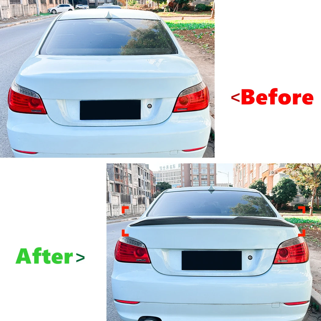 Rear Spoiler For BMW 5 Series E60 2004-2010 PSM Style Car Rear Wing Trunk Spoiler Decklid Lid Trim Splitter Lip