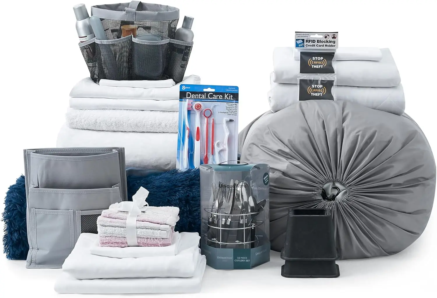 The 44-Piece College Dorm Essentials Set - Totally Complete - Nightfall Navy Coma Inducer® Twin Xl Bedding