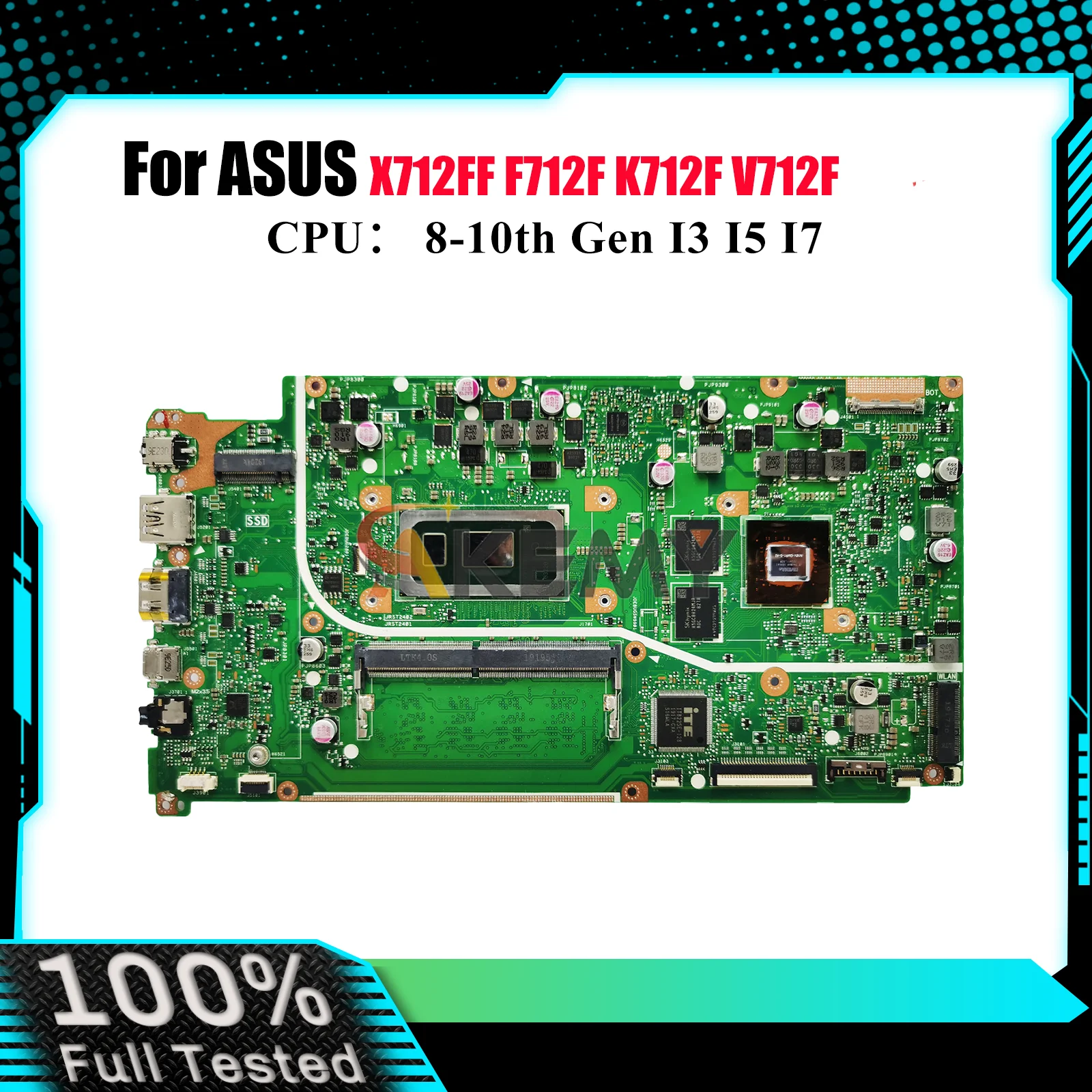 

X712FF Laptop Motherboard For ASUS X712FJG X712FB X712FLC X712FF F712F X712F X712FL V712F A712F K712F Mainboard W/ I3 I5 I7 CPU