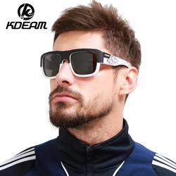 2024 KDEAM Large Frame Men's Sunglasses HD Polarized Fishing Glasses Colorful Outdoor New Square Sun Glasses Reinforced Lenses