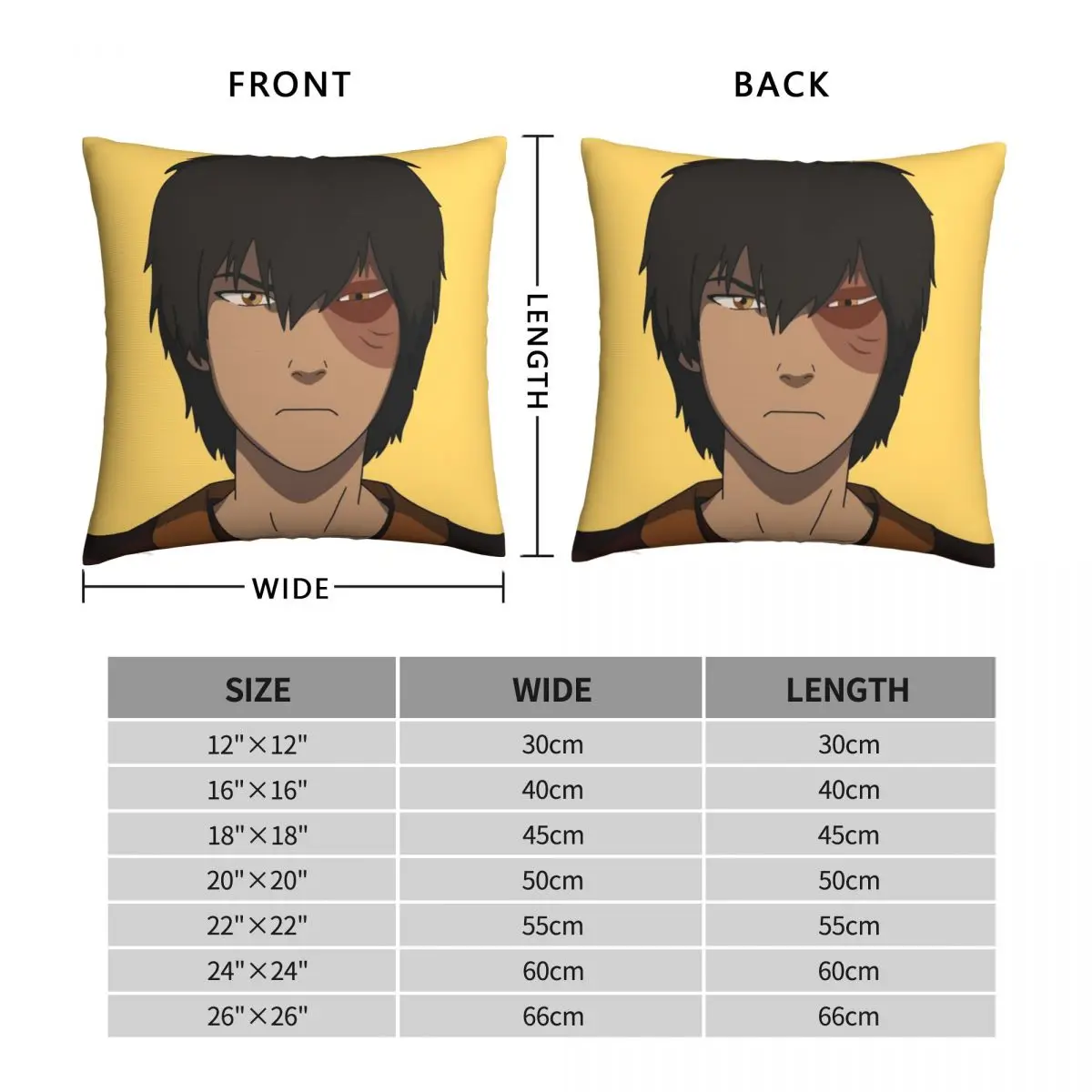 Prince Zuko From Avatar Pillowcase Polyester Linen Velvet Printed Zip Decor Car Cushion Cover