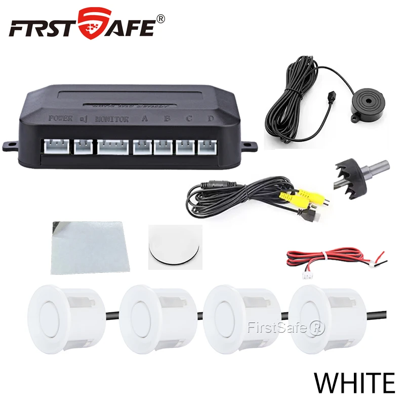 FirstSafe Factory CVBS AHD Video Parking 4-Sensoren Auto Reverse Backup Rear Buzzer Radar Monitor System unterstützt Android System
