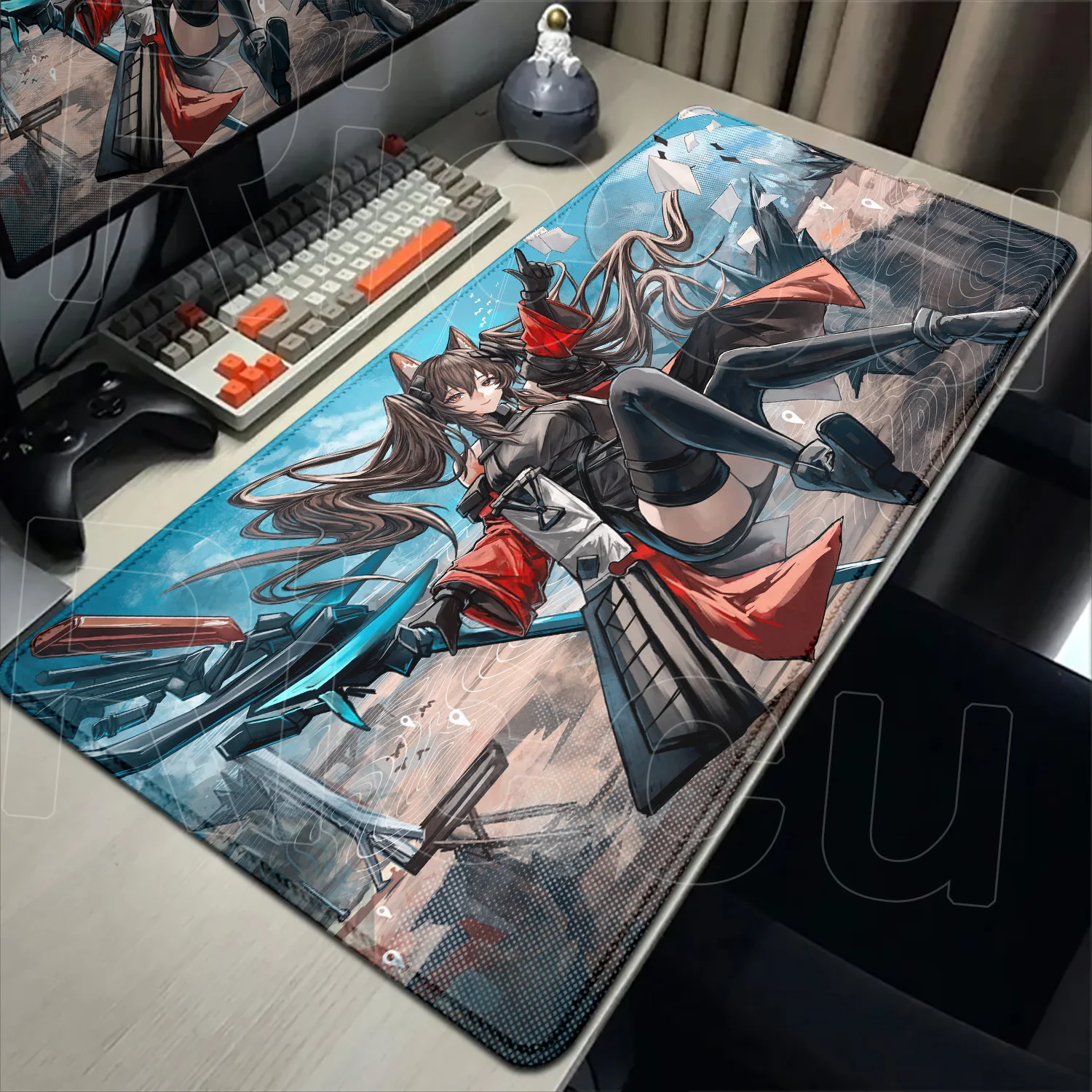 

XXL HD Printing Anime Arknights Endfield Gilberta Rug Game Mouse Pad Non-slip Rubber Gamer Computer Desk mat Laptop Office Large