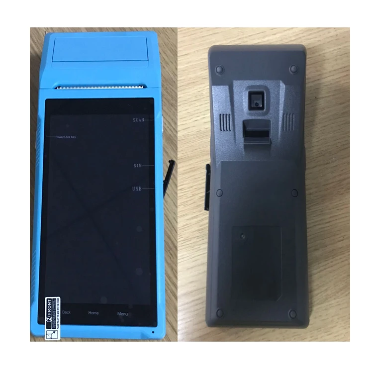 محطة Android Pos صغيرة محمولة مقاس 58 مم مع طابعة Q2i Q2