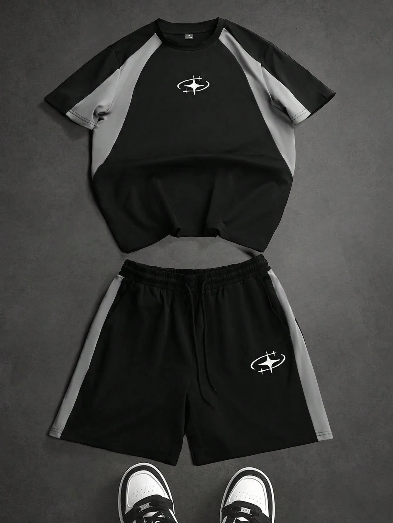 2026 Summer New Men's Short-Sleeved Set with 3D Patterned Print for Street Casual Fashion Comfortable and Breathable