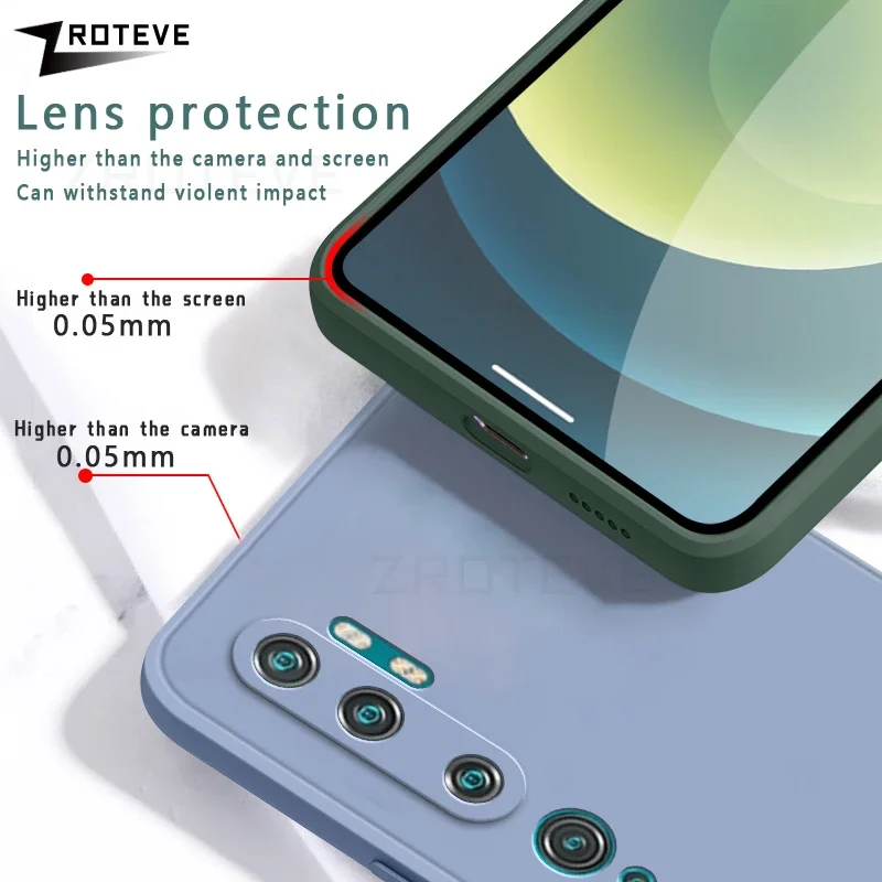 For Xiaomi Mi Note 10 Pro Case ZROTEVE Original Soft TPU Liquid Silicone Cover For Xiomi Note10 CC9 Pro Shockproof Phone Cases