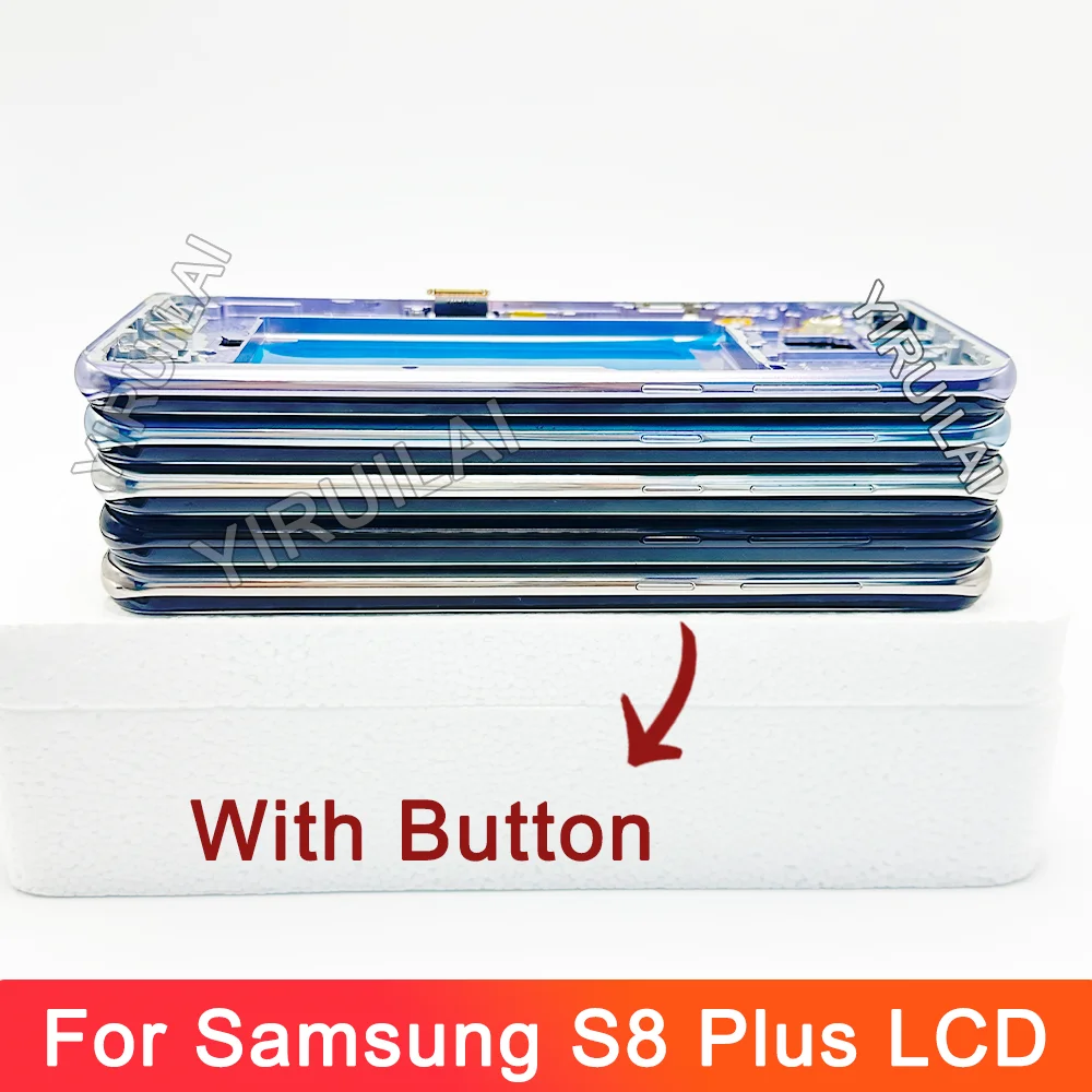 OLED S8 Plus G955F LCD Screen Assembly For Samsung Galaxy S8 Plus LCD Display Digital Touch Screen With Frame Replacement
