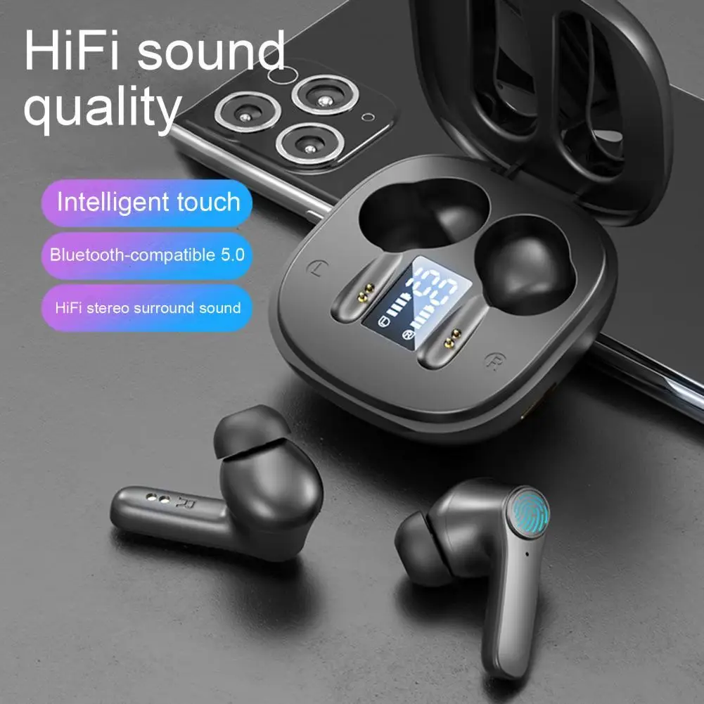 LB-518 Bluetooth-compatible Earphones In-ear Noise Canceling IPX6 Waterproof Stereo Sports Wireless Headset for Running