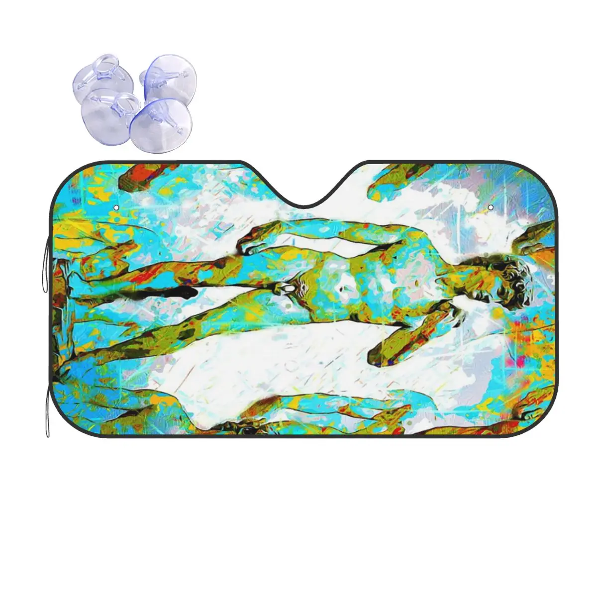 

David Michelangelo Sculpture Sunshade Windscreen Car Front Windshield Window Sun Visor Accessories Covers