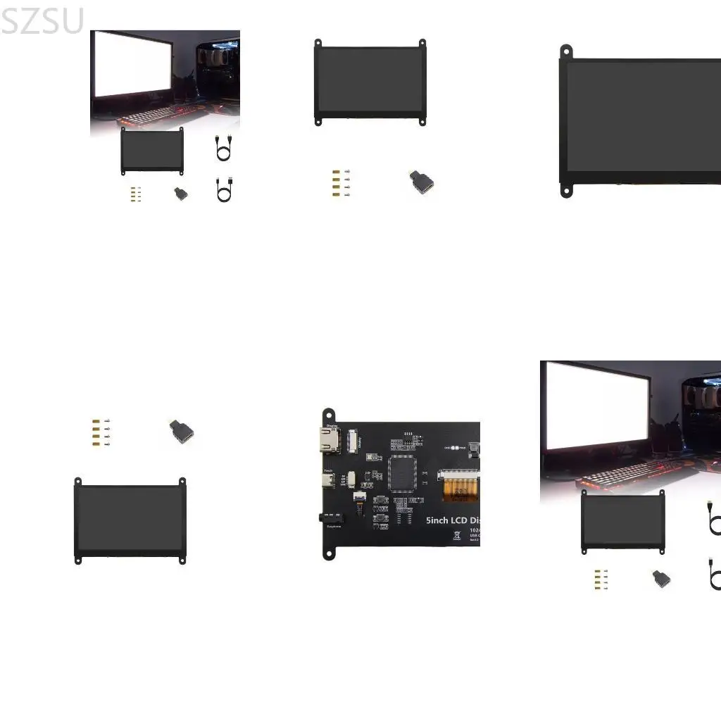 

Емкостный трогательный экран SZSU 5INCH 1024X600 Панель монитора HDTV ЖК -дисплей емкостный трогательный дисплей, подходящий для