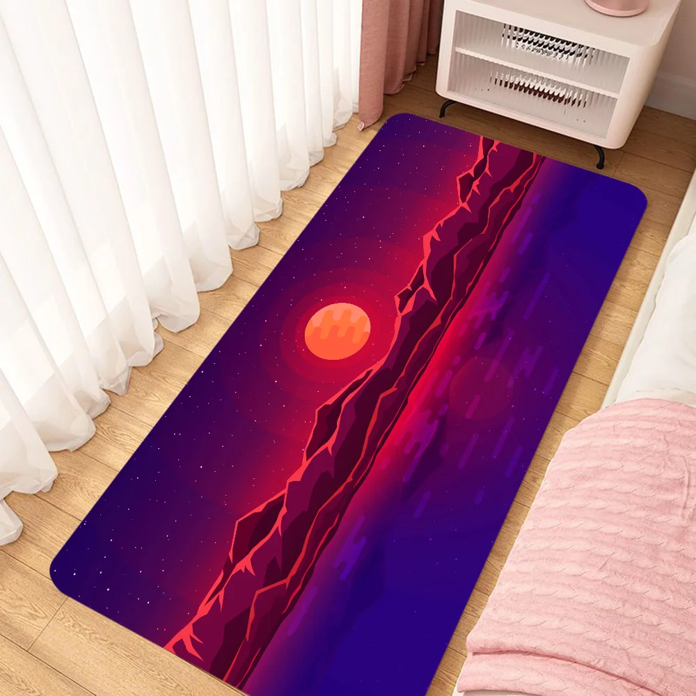 Mats for Entrance Door Carpet for Kitchen Mountain Art Custom Bath Rug Mat Things to the Room Decoration Items Home Accsessories