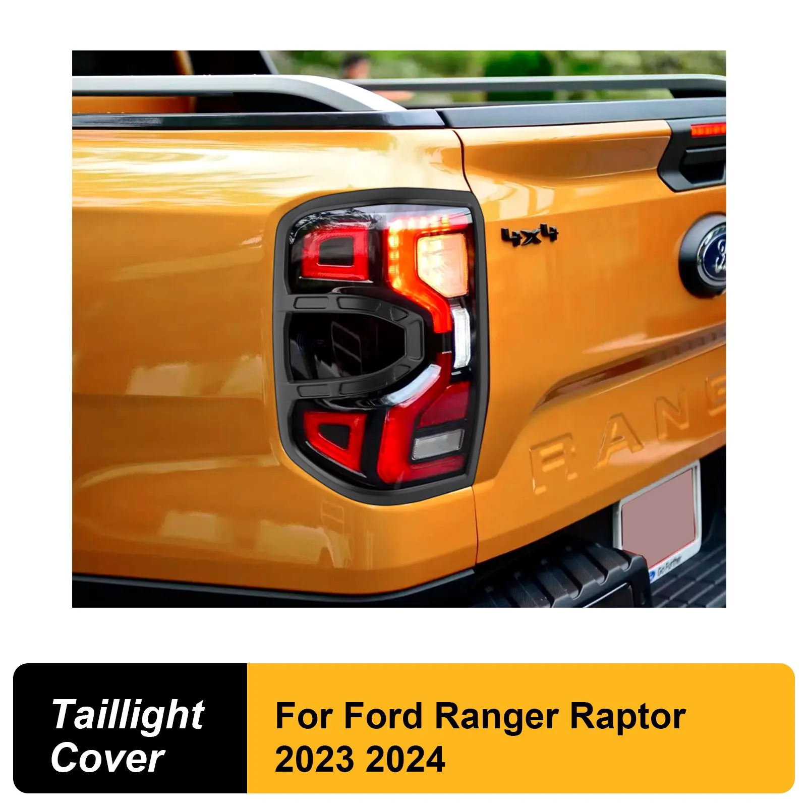 

Rear Lamp Hood Cover Tail Lights Cover Trim Guard For Ford Ranger Raptor T9 2023 2024 4X4 Next Gen Accessories