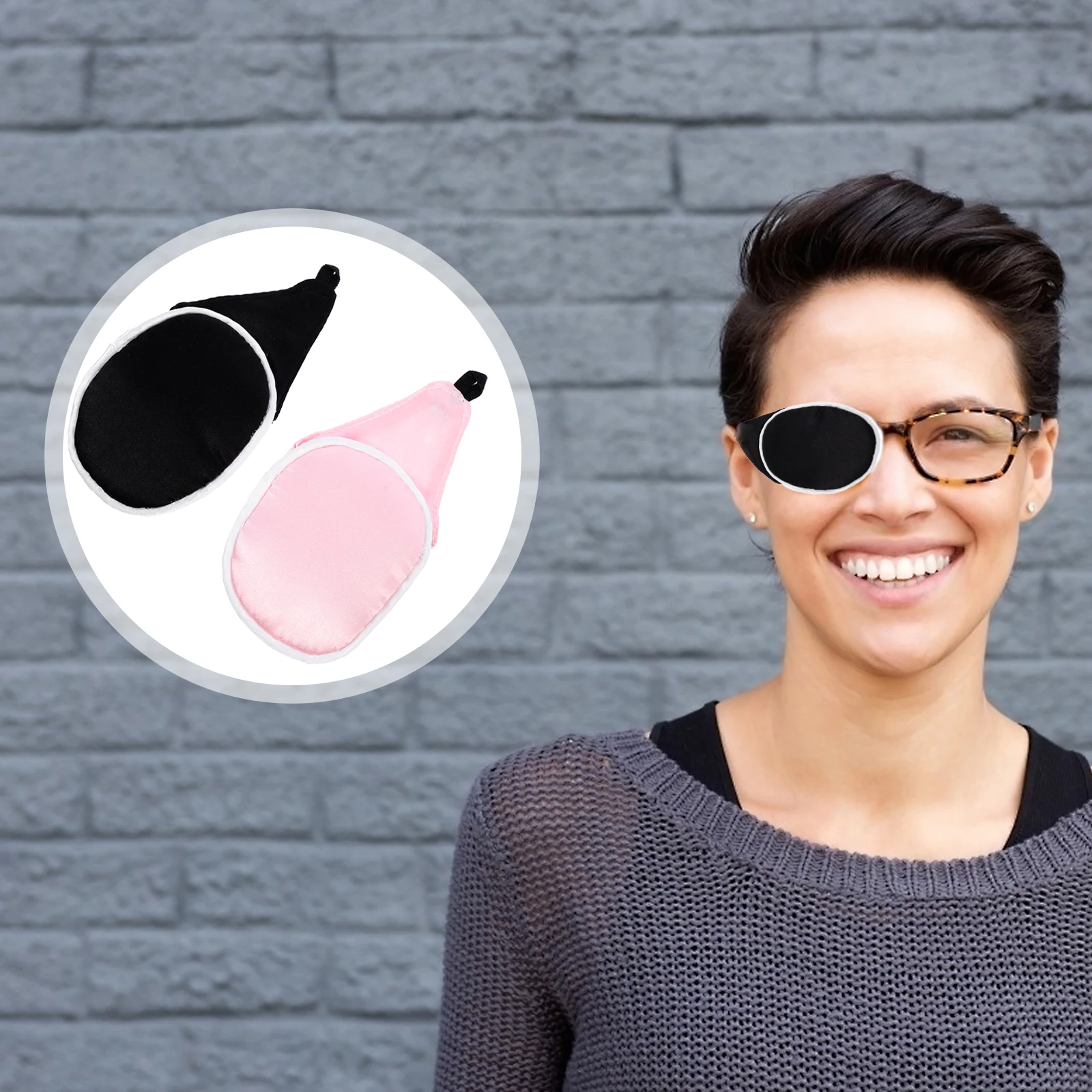

2 Pcs Silk Eye Mask for Single Eye Protection Amblyopia Patches Portable Pediatric Correcting Long Term Wear Suitable Left Right