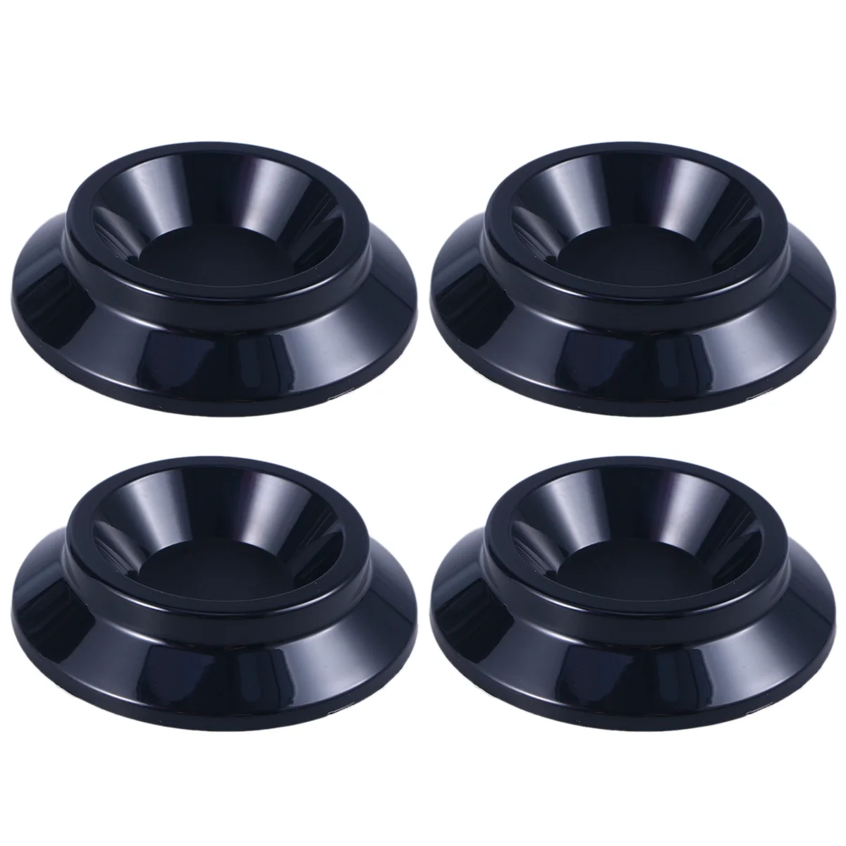 4PC Piano Mats Upright Piano Caster Cups Solid Furniture Piano Caster Cups Non-Slip Anti-Noise (Black)