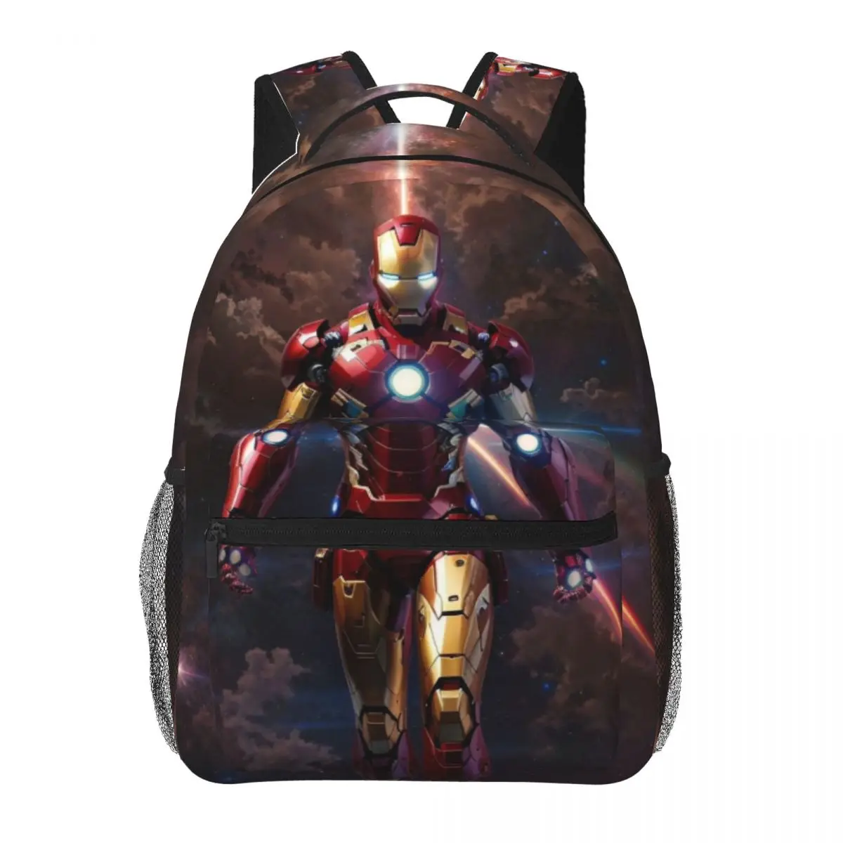 Iron Man Nieuwe Modieuze Patroon Schooltas Print Lichtgewicht Rugzak 17Inch