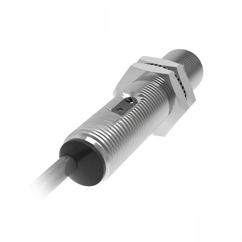 Sensor Fotoelétrico PR12-BC Metálico Cilíndrico DC Três Fios NPN Normalmente Aberto 24V M12 Sensor de Reflexão Difusa