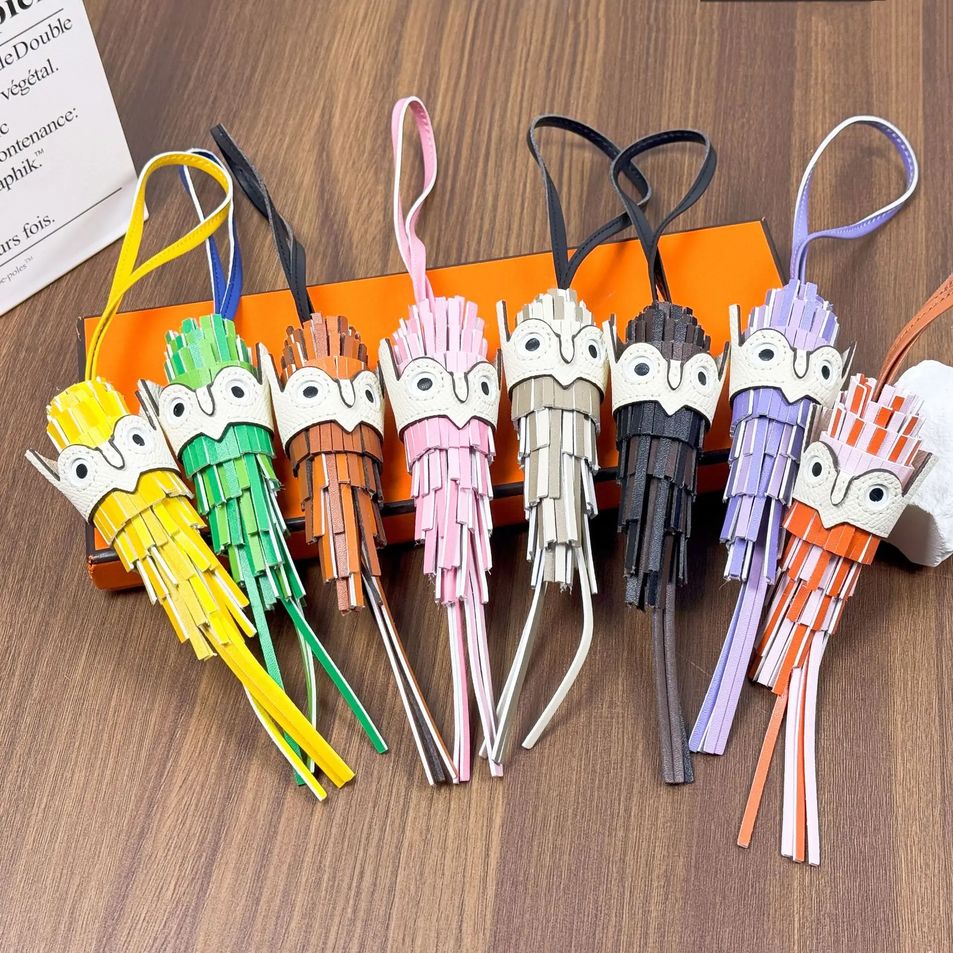 Leather Owl Bag Pendant Fashion Brand Designer Keychain Pendants Niche Design Phone Case Pendants