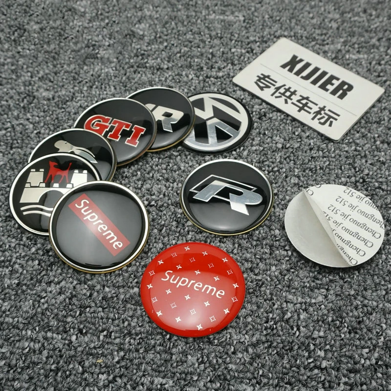 Car Emblem Steering Wheel Auto Badge Sticker Accessories For Volkswagen GTI R-Line R Polo T5 Golf Passat Scirocco Jetta Beetle