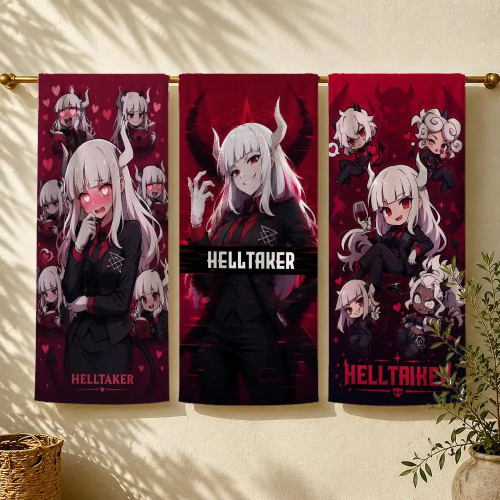 Game H-Helltaker Towel Towel beach towel, quick drying absorbent bath towel for Swim,Gym,Camping,Outdoor hot