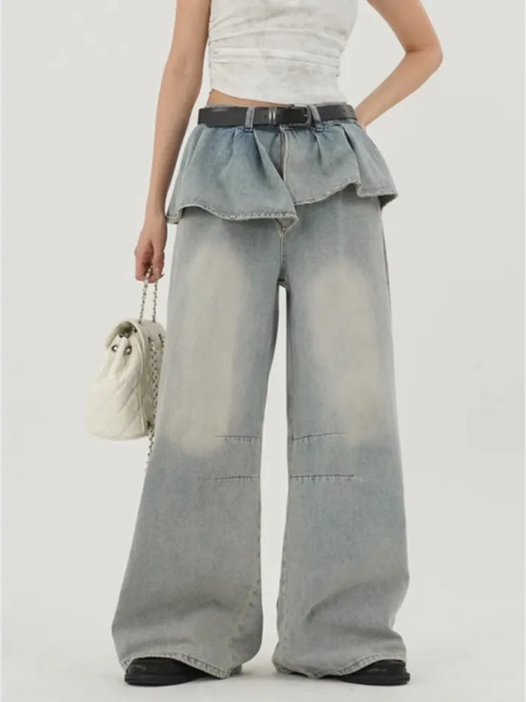 High Waist Slimming Jeans Women's Casual Faionable New 2025 Spring Summer Autumn High Hemline Denim Skinnies Ladies Trousers