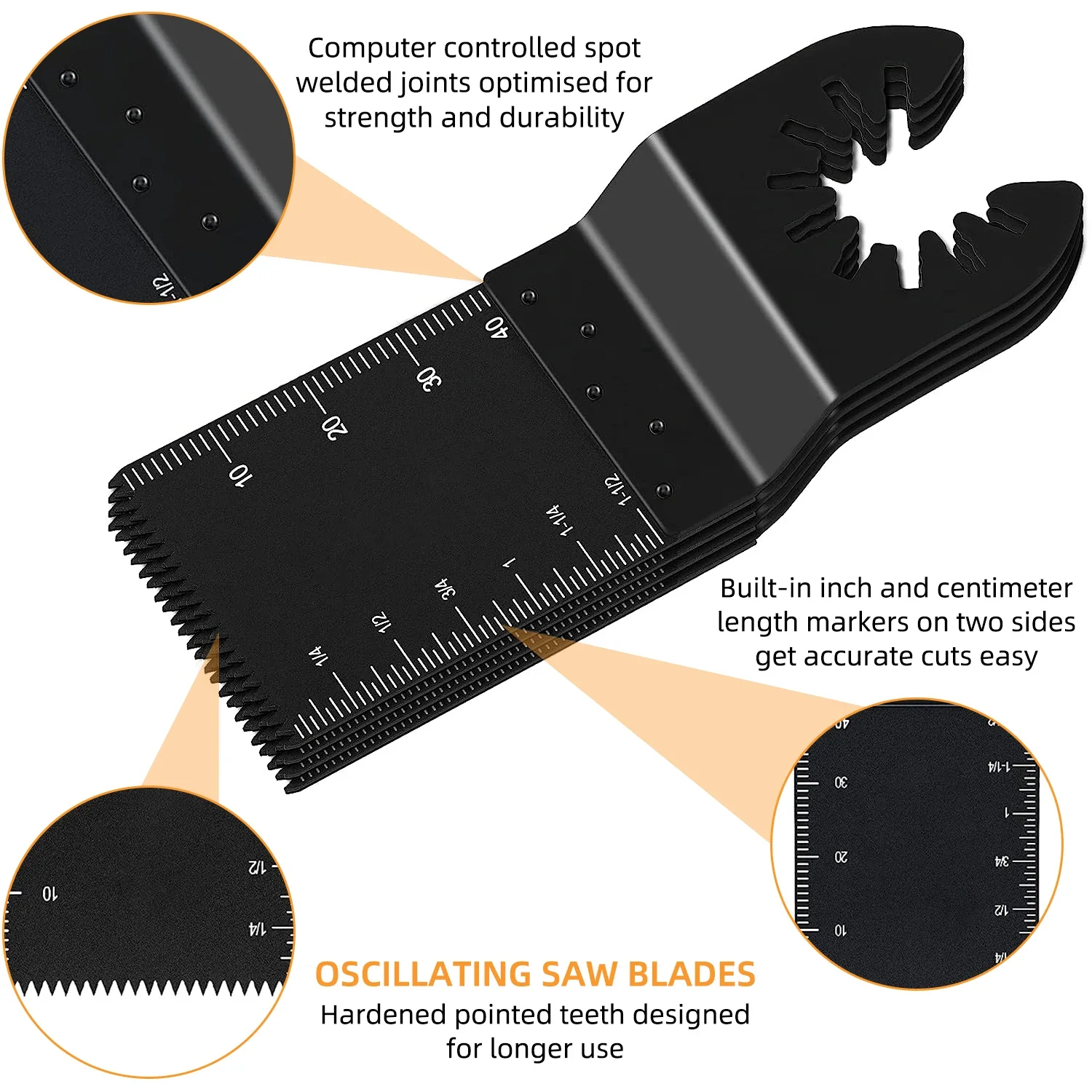 10 قطعة شفرات متعددة الأدوات الثقيلة الإفراج السريع العالمي صالح ل 99% أدوات تتأرجح الخشب المعادن البلاستيك شفرات منشار قطع