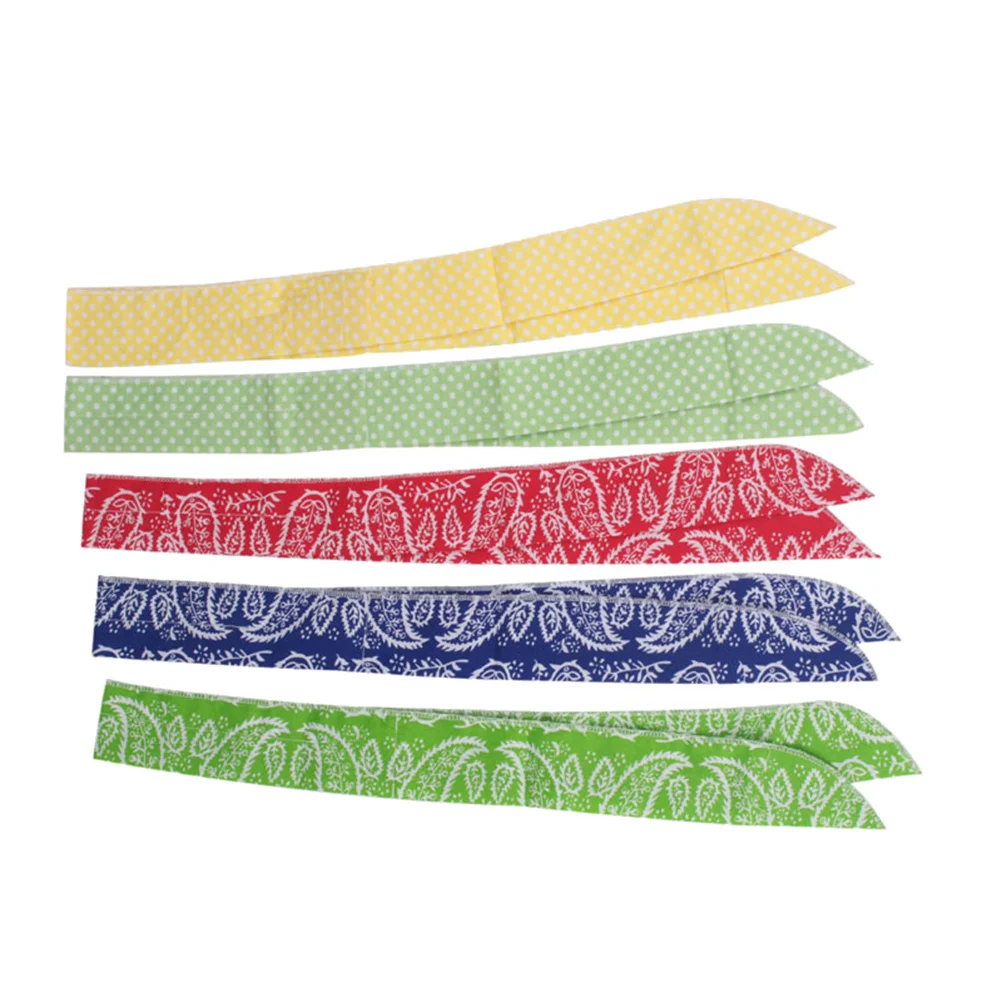 

2Pcs Summer Cool Scarf Pet Collar Cooling Headband Random Color Pattern Outdoor Ice Towels for Sports Fitness Travel