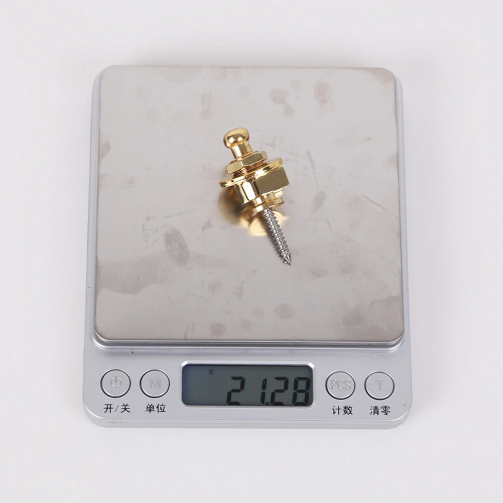 

6 Pcs Guitar Strap Buckle Electric Locks for Bass with Blocks Black Accessories