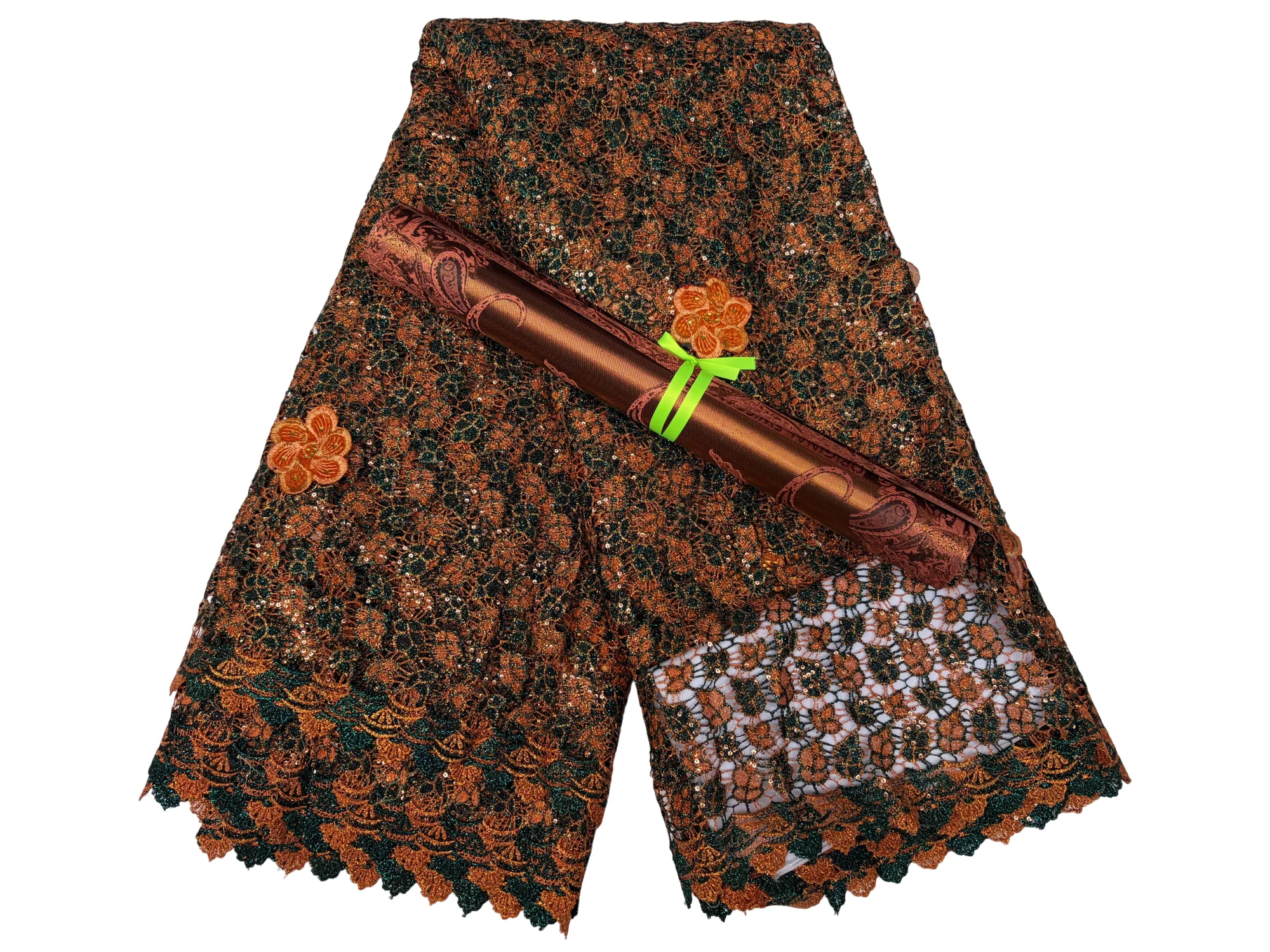 

Оригинальное 3D перфорированное золотое водорастворимое кружево с вышивкой гипюр, ткань для праздничных нарядов 2026 Дубай, африканская кордовая ткань для шитья абайи