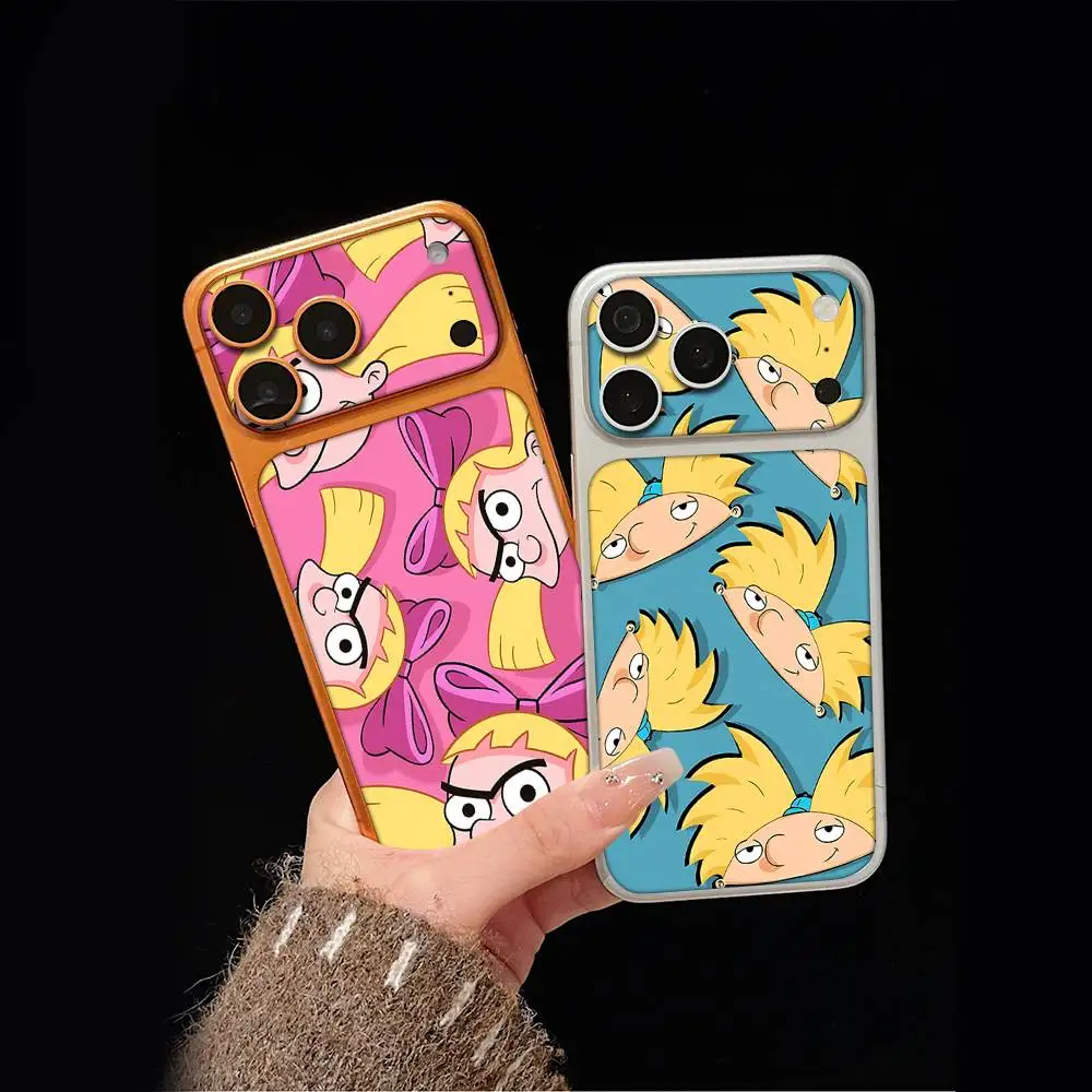 H-Hey A-Arnold Helga Bonito Skin Wrap Decal Sticker Protector Trasero para iPhone 17 Pro 17 Pro Max